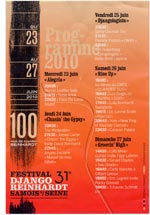 Programmflyer 31stes Festival Django Reinhardt Samois - hinten